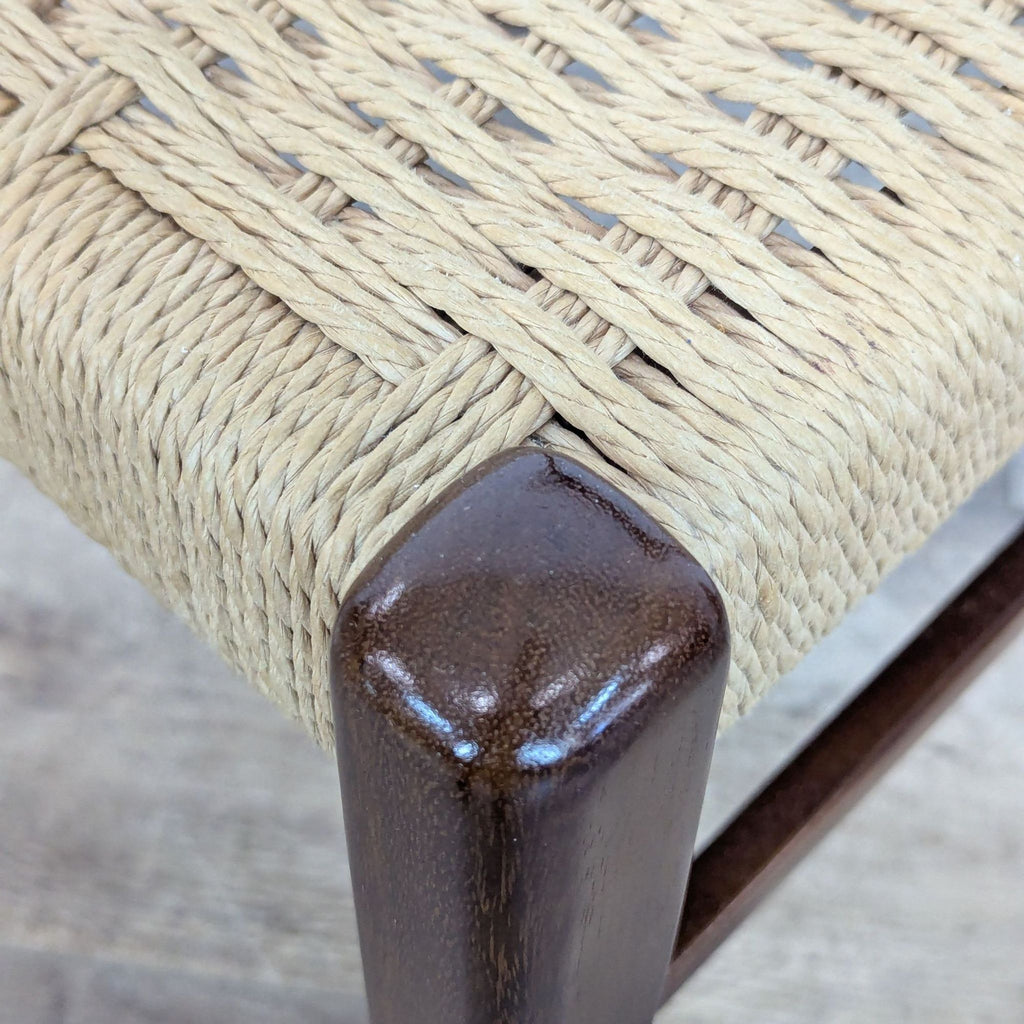 Wood Dining Chair with Woven Seat