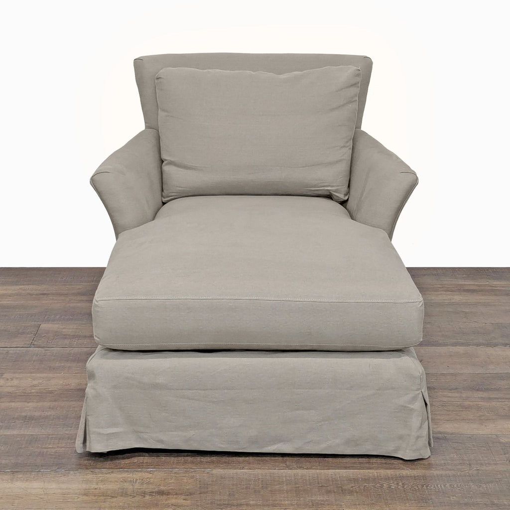 Crate and Barrel Elias Transitional Lounge Chaise