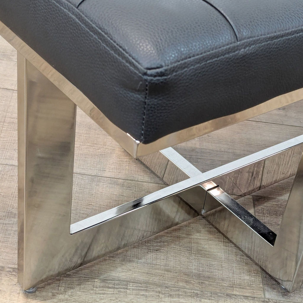 Modern 6-Piece Dining Set with White Table, 4 Chairs, and Bench