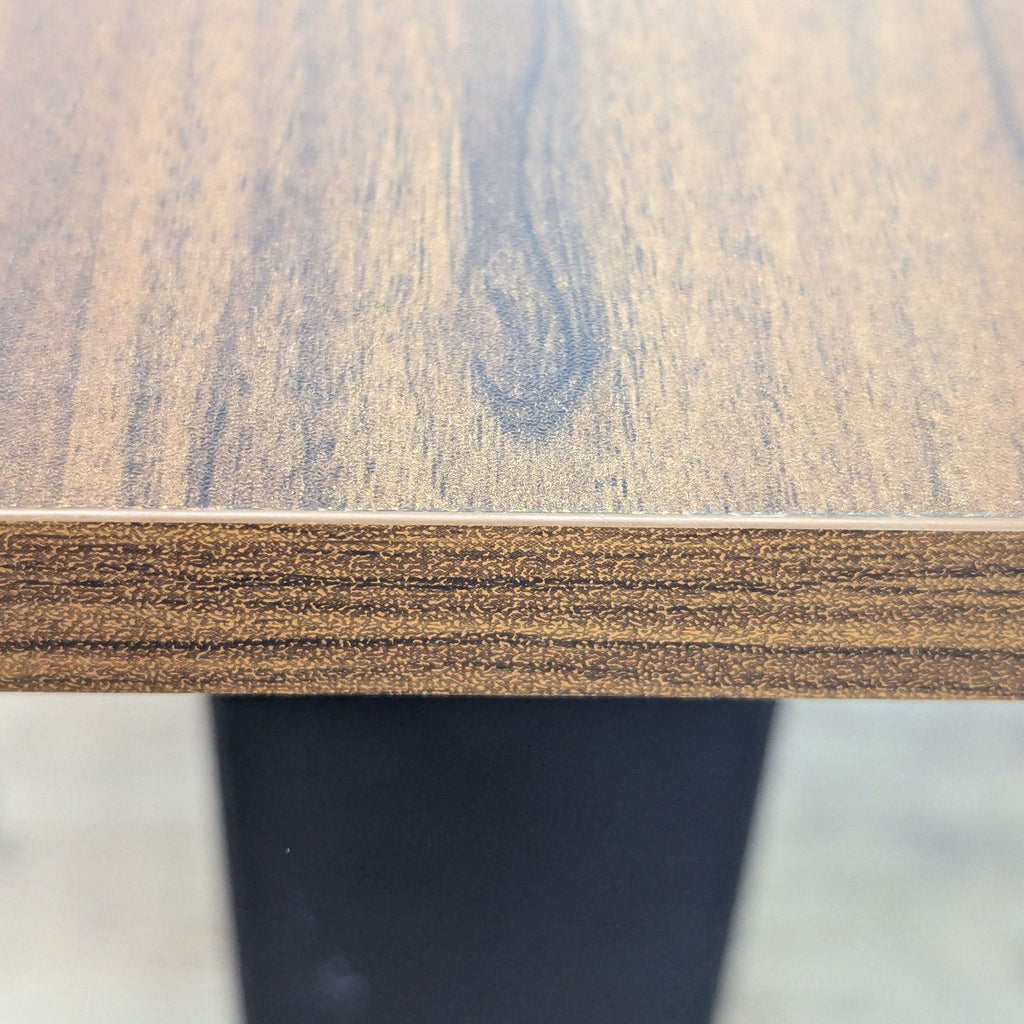 Adjustable Height Electric Standing Desk with Wood Laminate Top and Black Legs