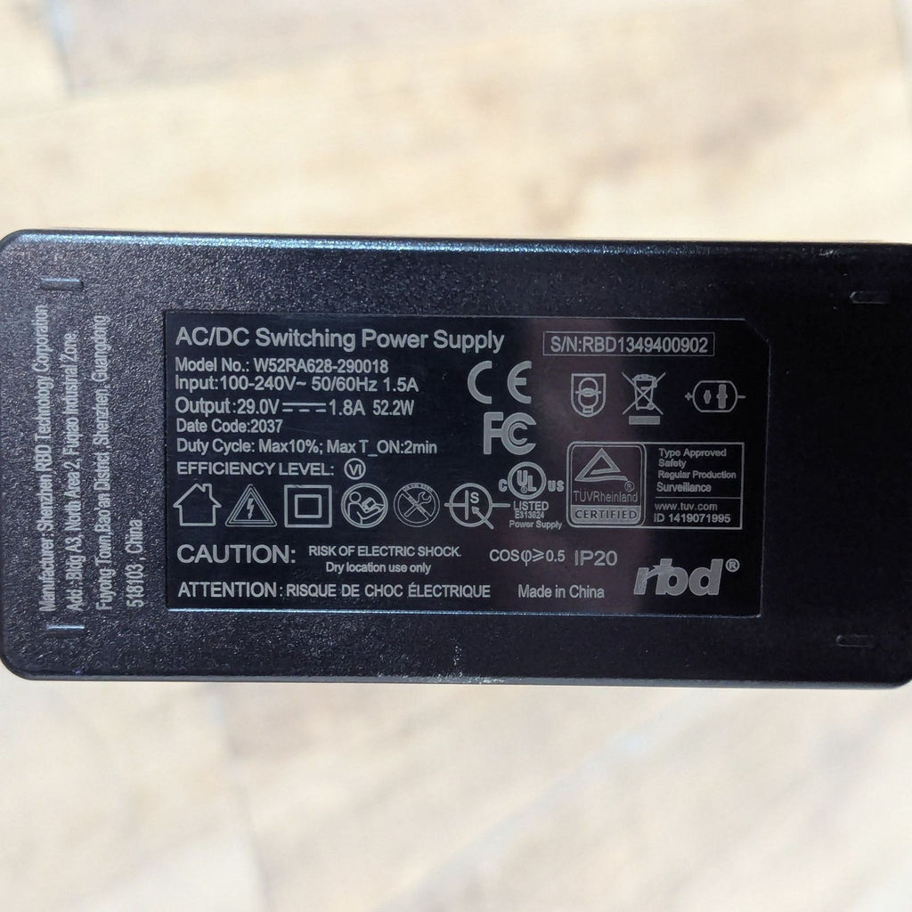 Adjustable Height Electric Standing Desk with Wood Laminate Top and Black Legs