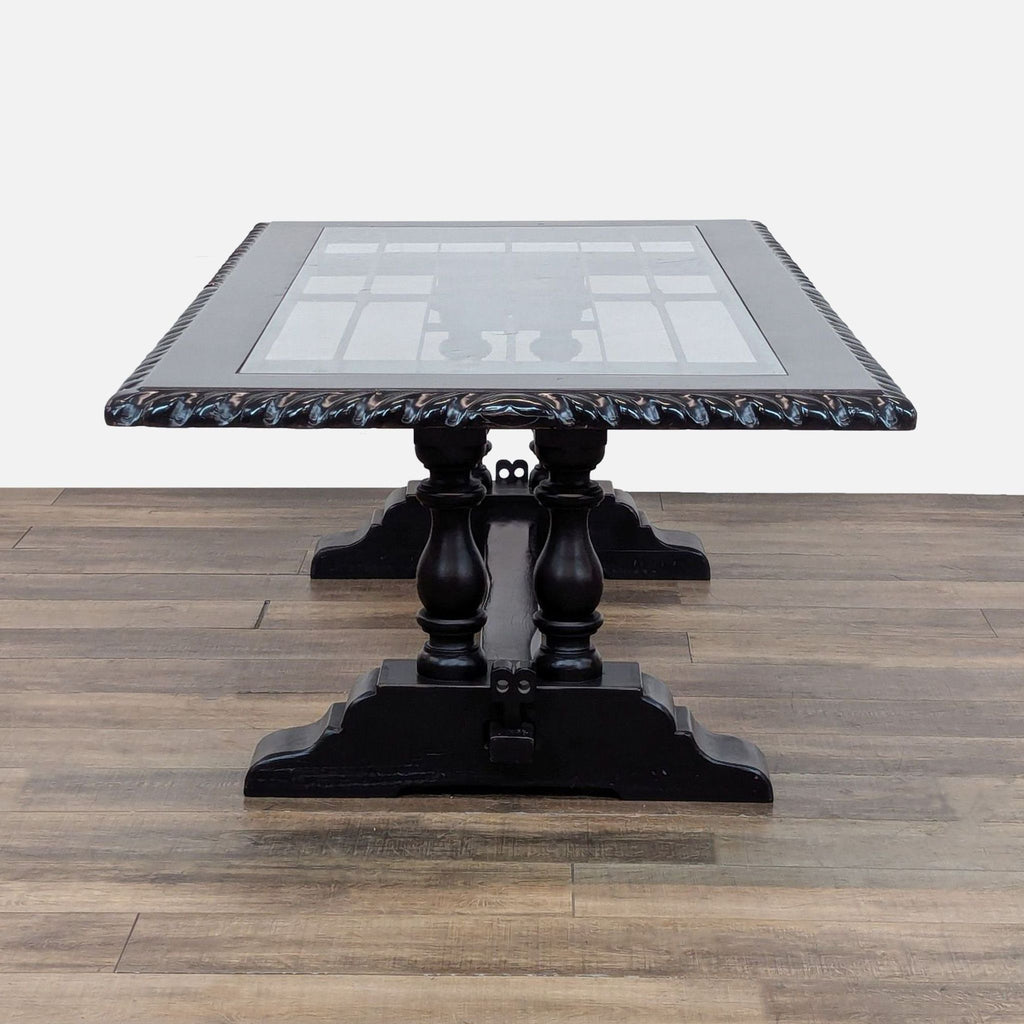 Peruvian Glass Top Dining Table