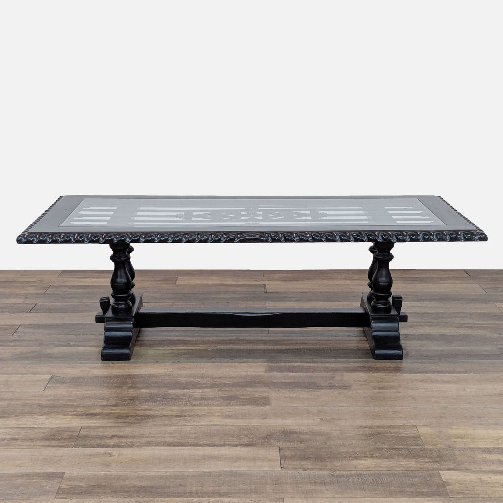 Peruvian Glass Top Dining Table