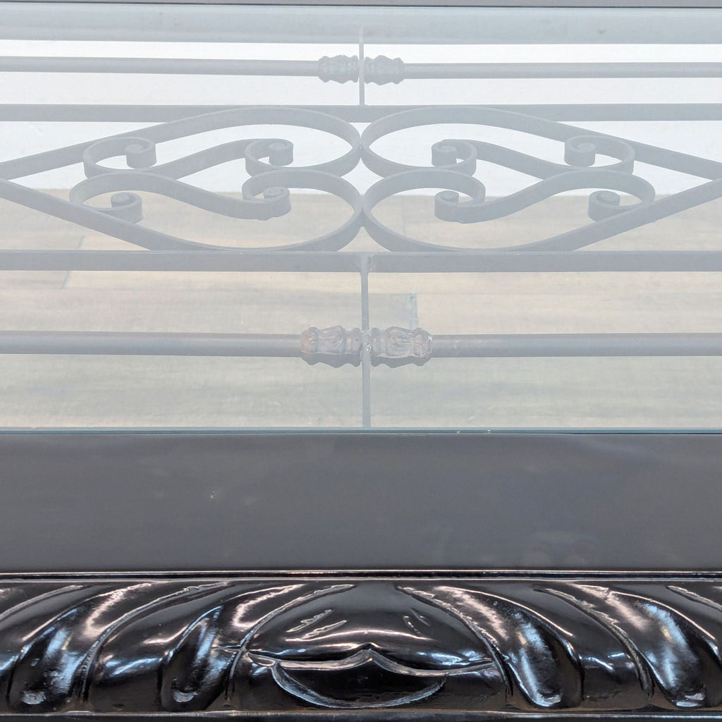 Peruvian Glass Top Dining Table