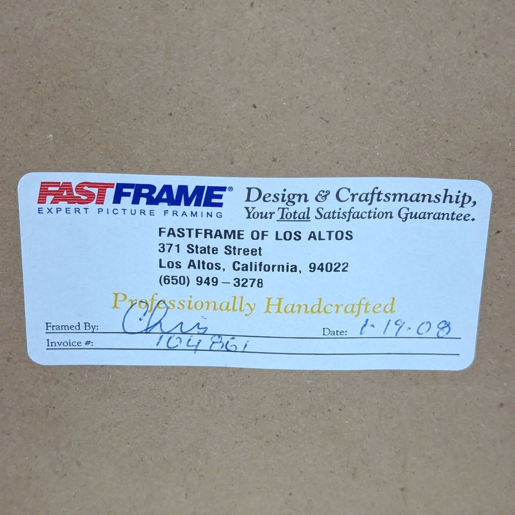 Framed Landscape Painting with Ornate Gold Frame