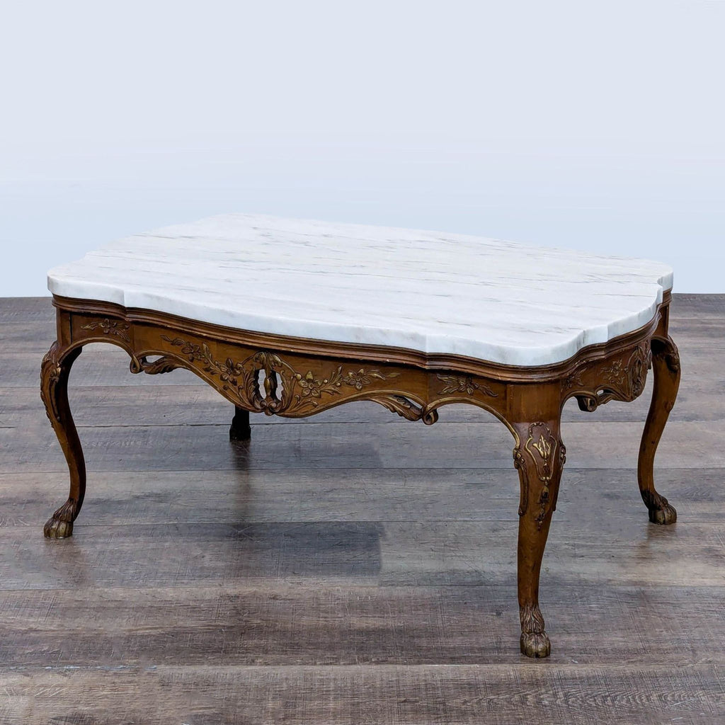 Vintage Marble Top Coffee Table