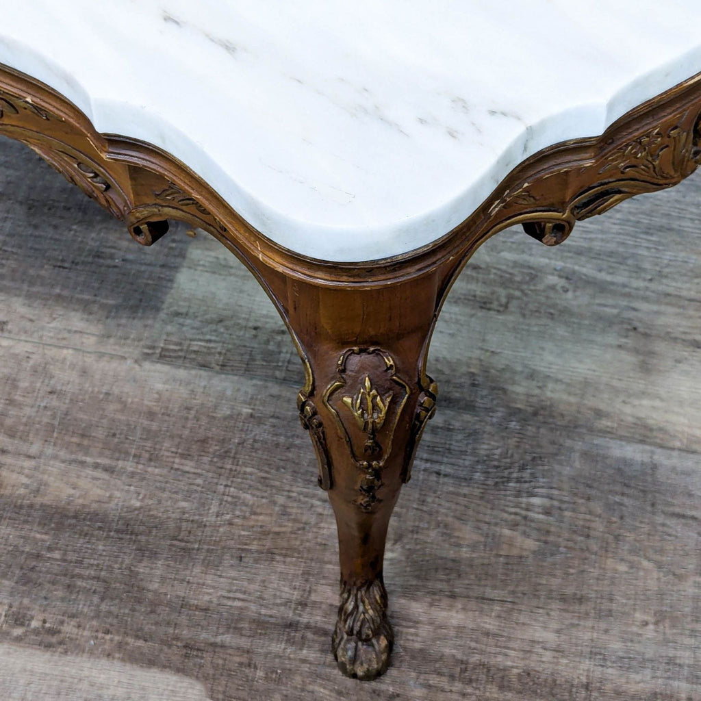 Vintage Marble Top Coffee Table
