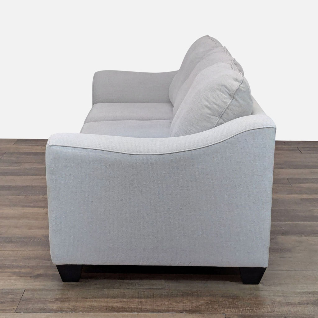 Living Spaces 3-Seat Sofa in Light Beige Fabric