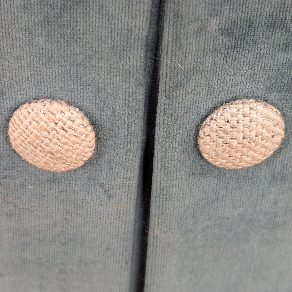 Kravet Furniture 7-Piece Oval Dining Set with Blue Velvet Chairs