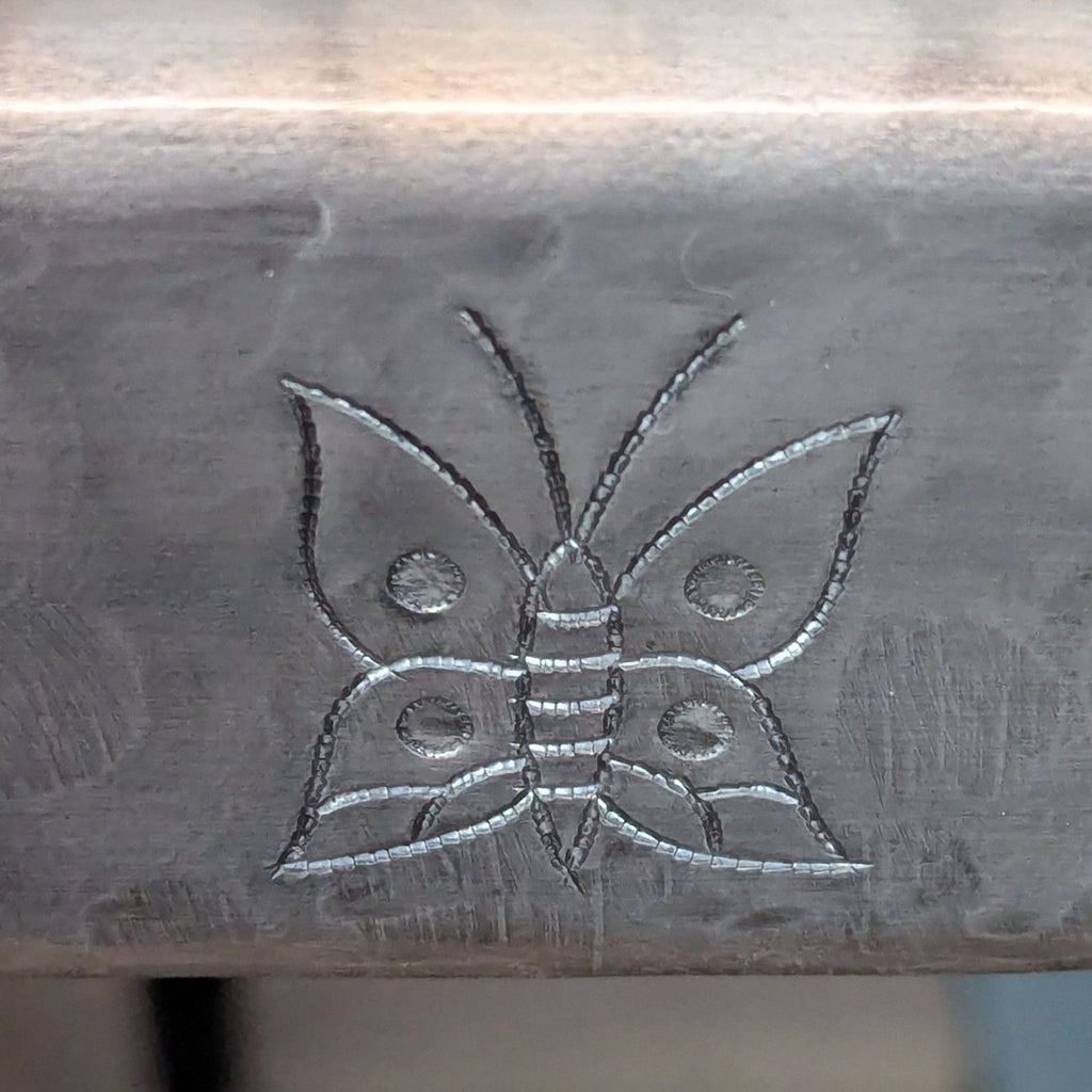 Kravet Furniture 7-Piece Oval Dining Set with Blue Velvet Chairs