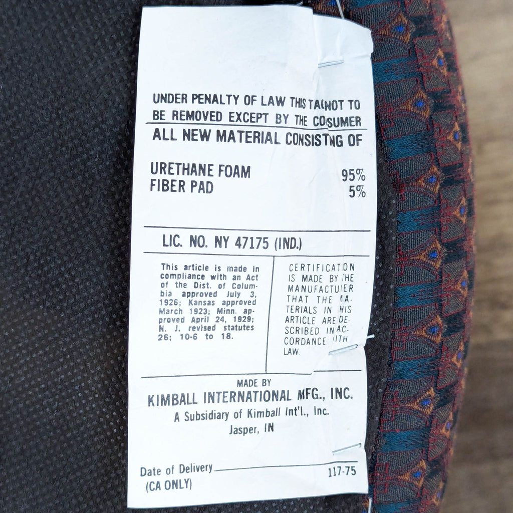 Kimball International Barrel Back Chair