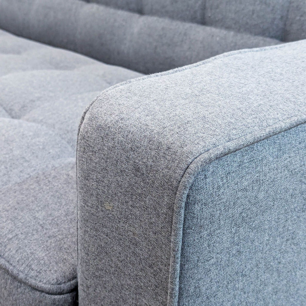 Modern Gray Sleeper Sofa with Tufted Back and Cushions