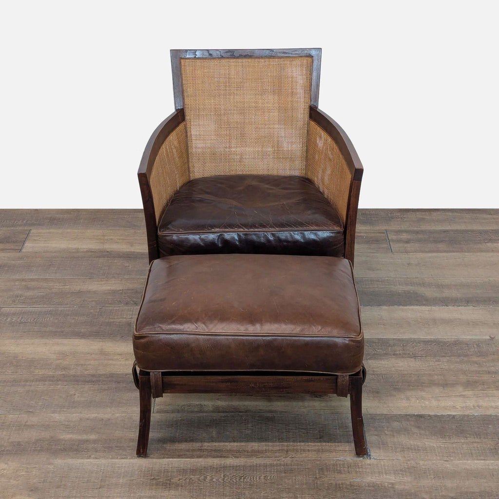 Crate & Barrel Blake Chair & Ottoman