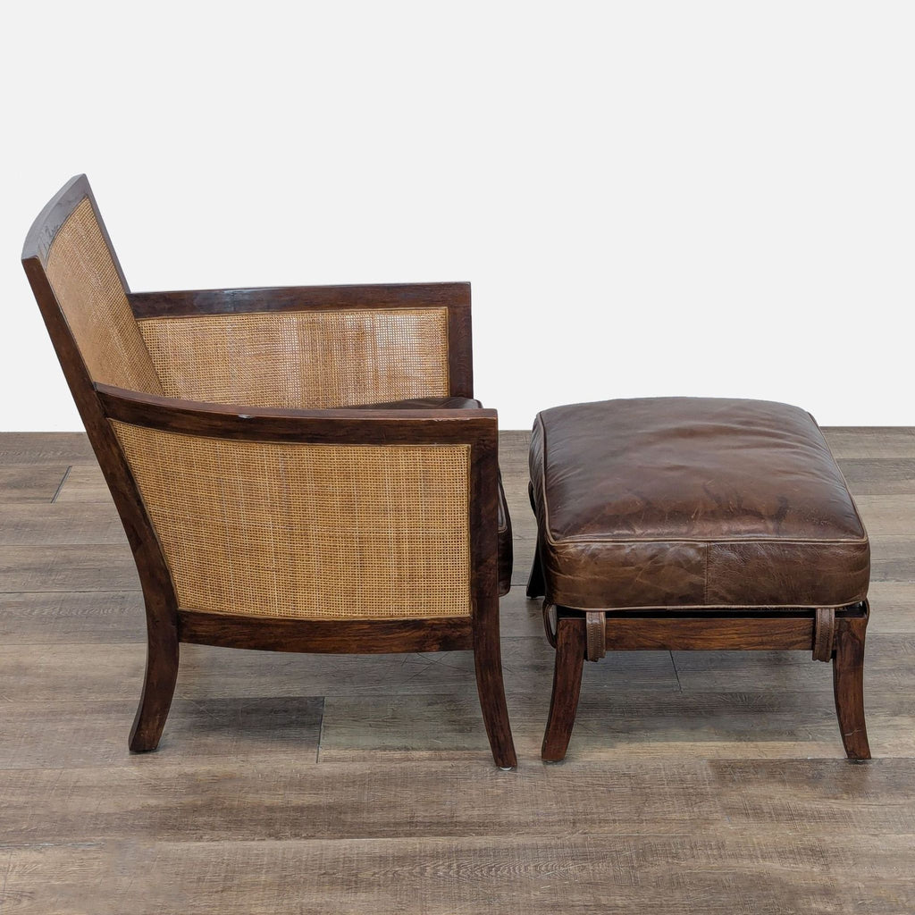 Crate & Barrel Blake Chair & Ottoman