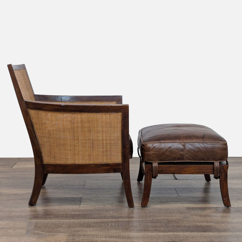 Crate & Barrel Blake Chair & Ottoman