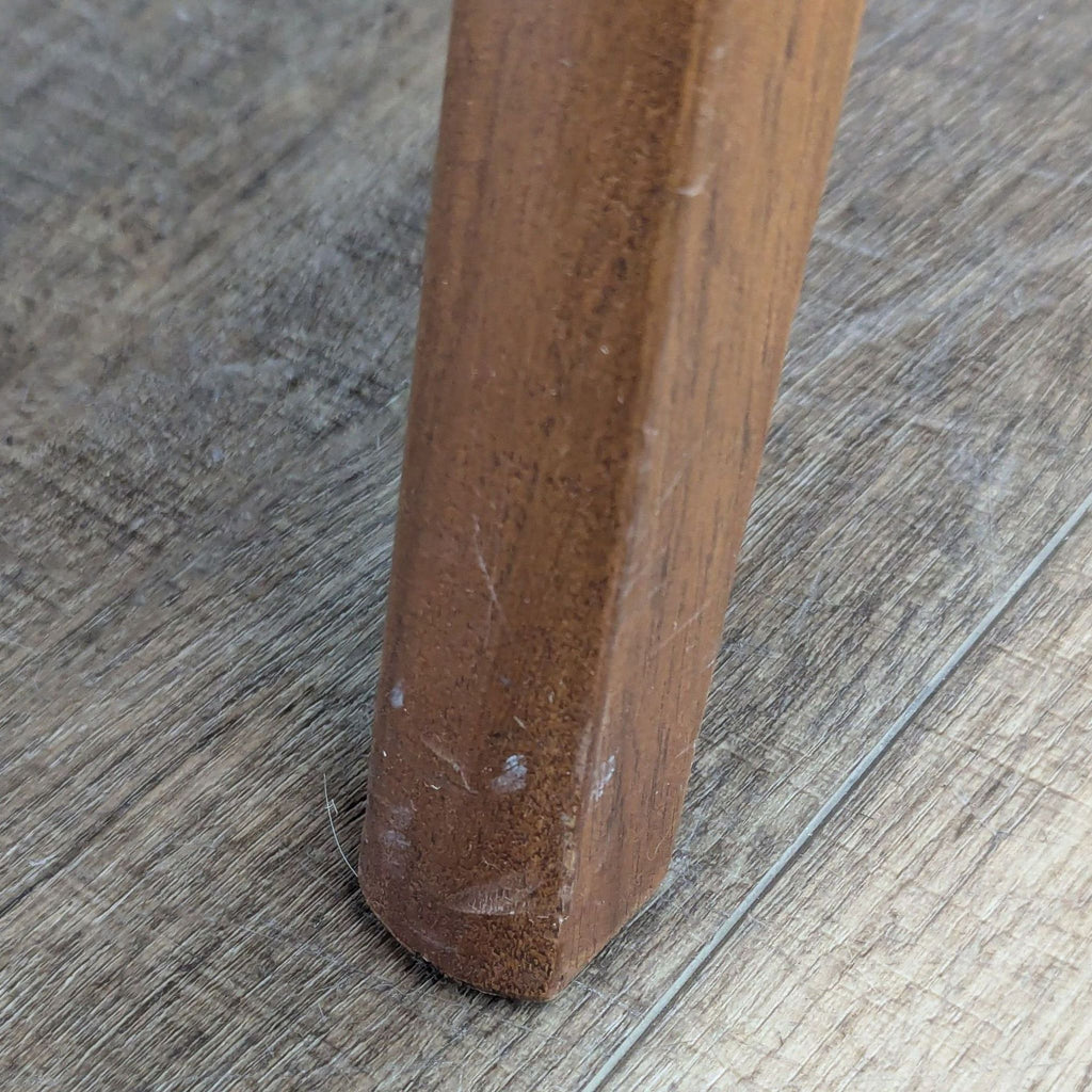 Mid-Century Modern Style White Lounge Chair with Wooden Frame