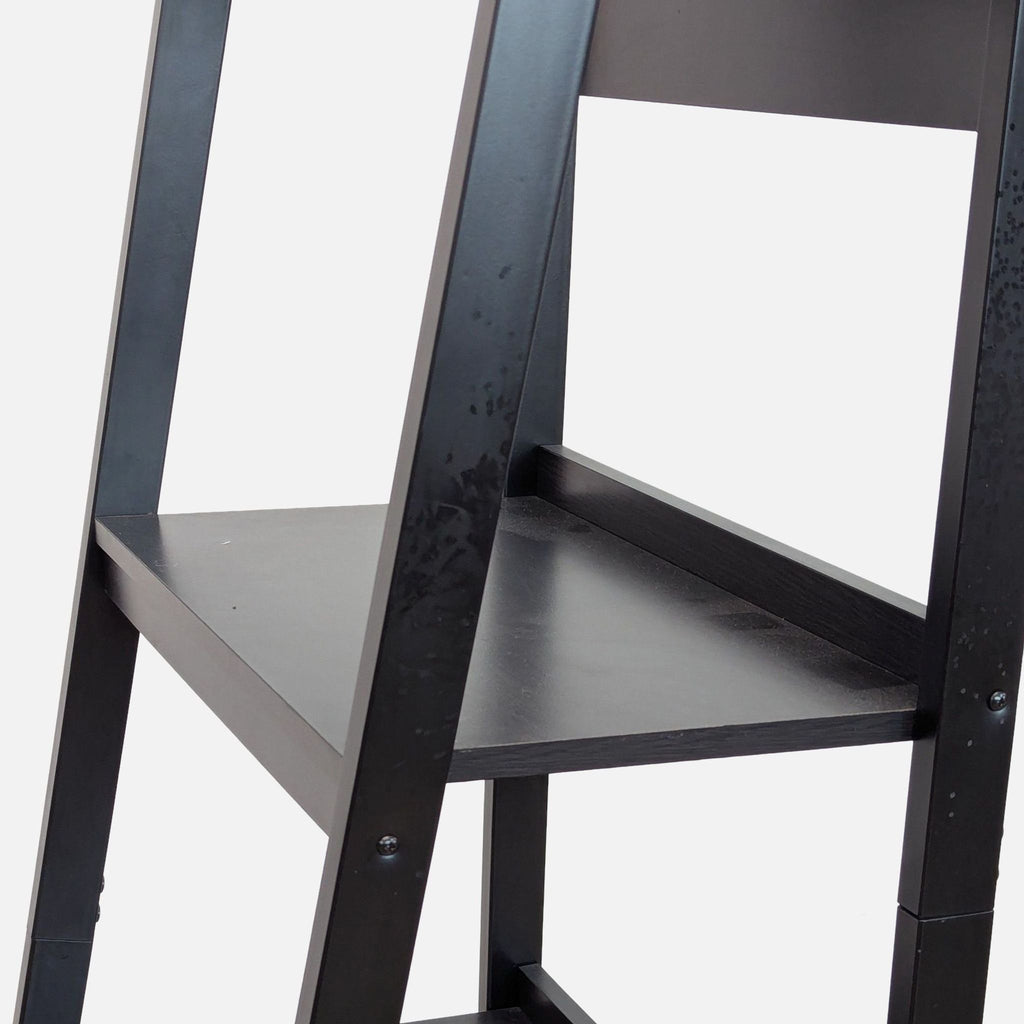 Modern Black 4-Tier Ladder Bookshelf