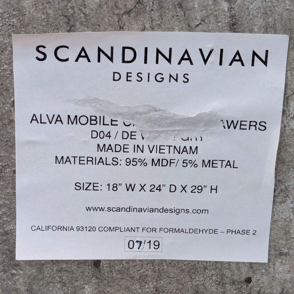 Scandinavian Designs Alva Pedestal Cabinet