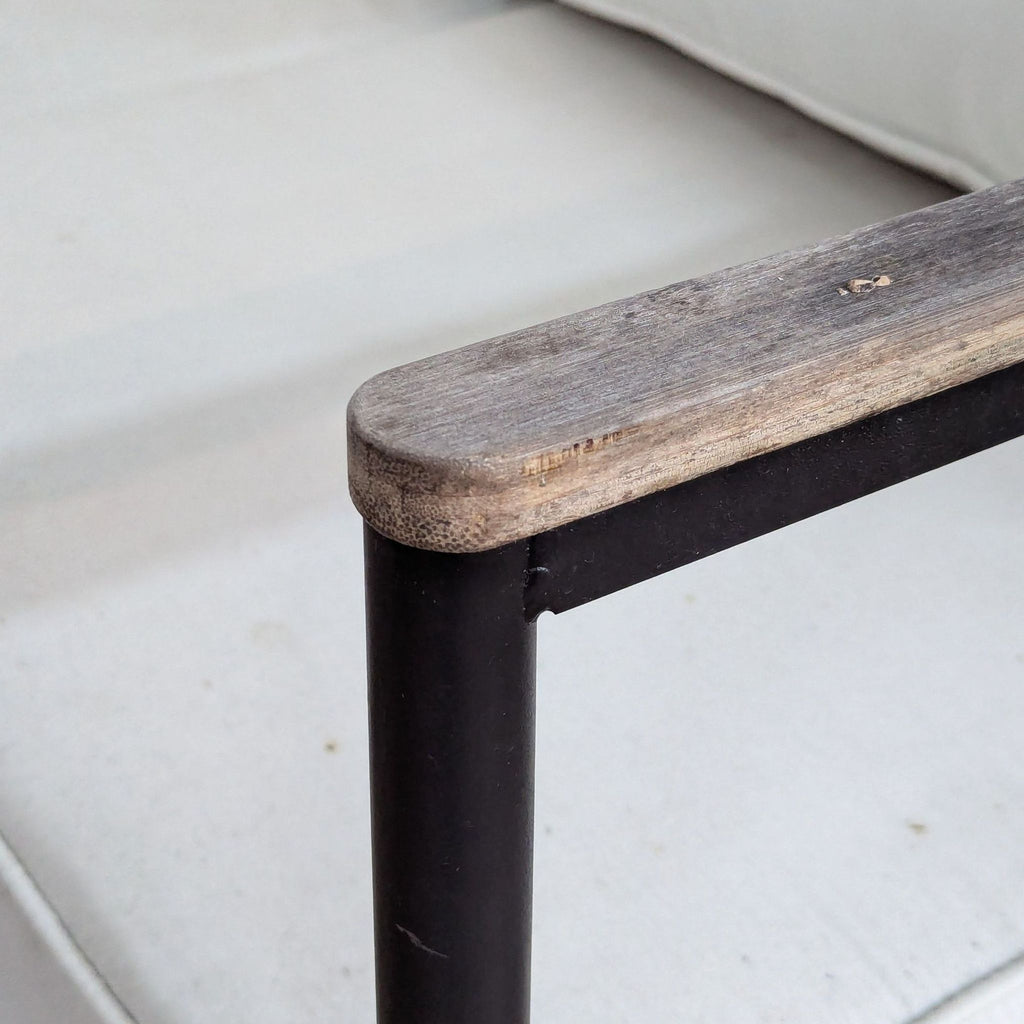 Modern Metal Outdoor Loveseat with Cushions