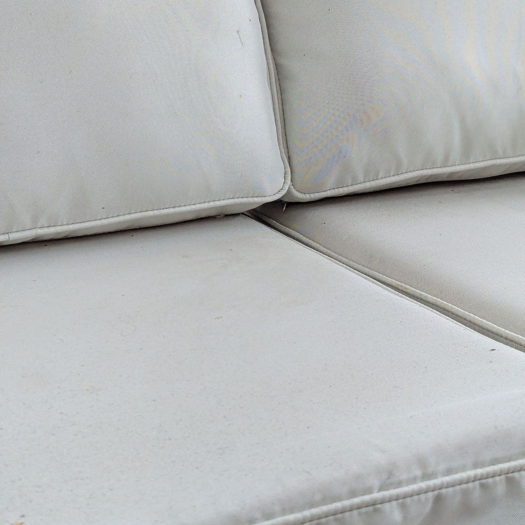 Modern Metal Outdoor Loveseat with Cushions