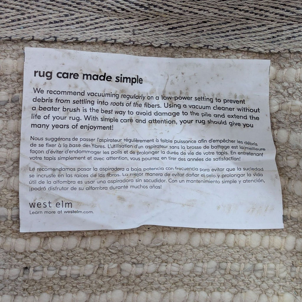 West Elm Popcorn 8x10 Shag Area Rug in Sand