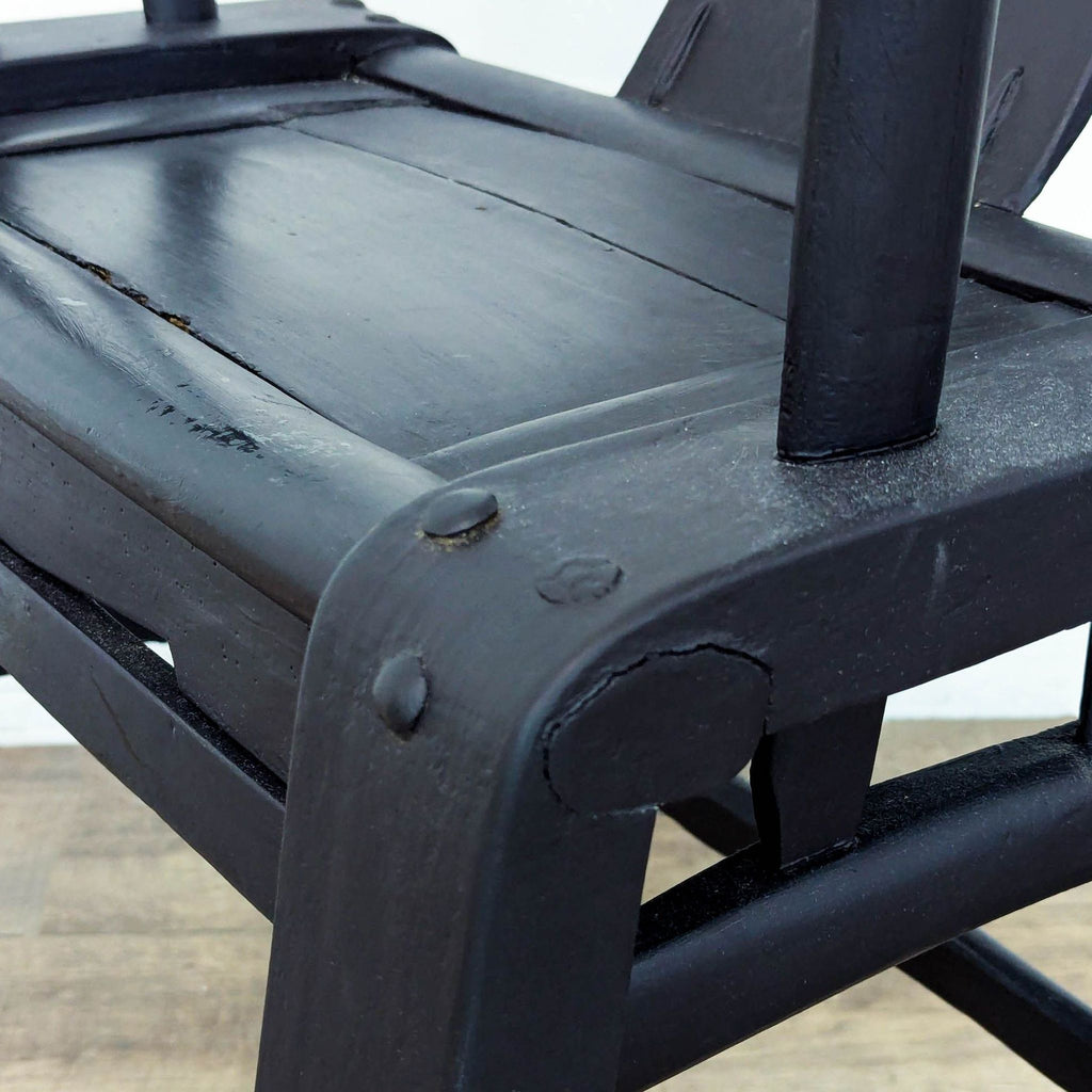 Chinese Horseshoe Black Armchair