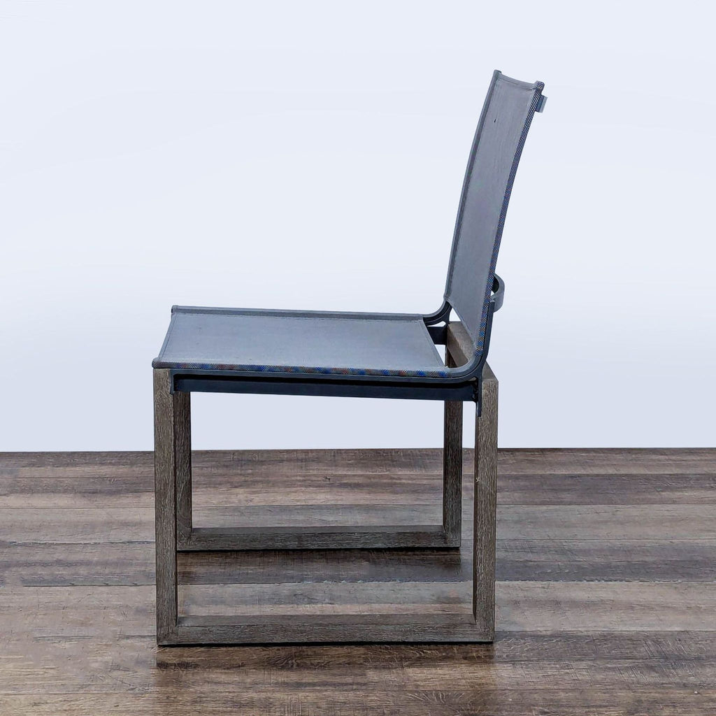 Restoration Hardware Aegean Teak and Mesh Outdoor Dining Chair