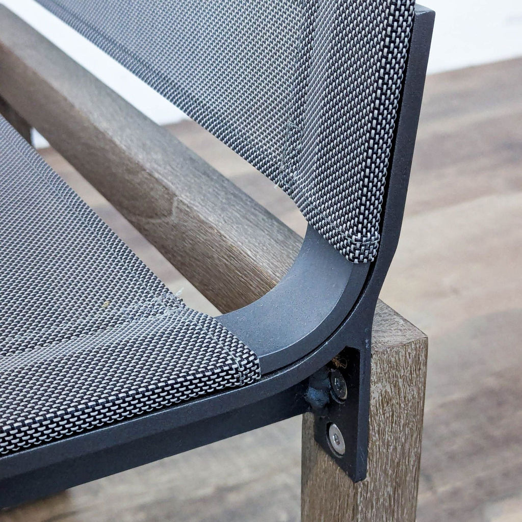 Restoration Hardware Aegean Teak and Mesh Outdoor Dining Chair