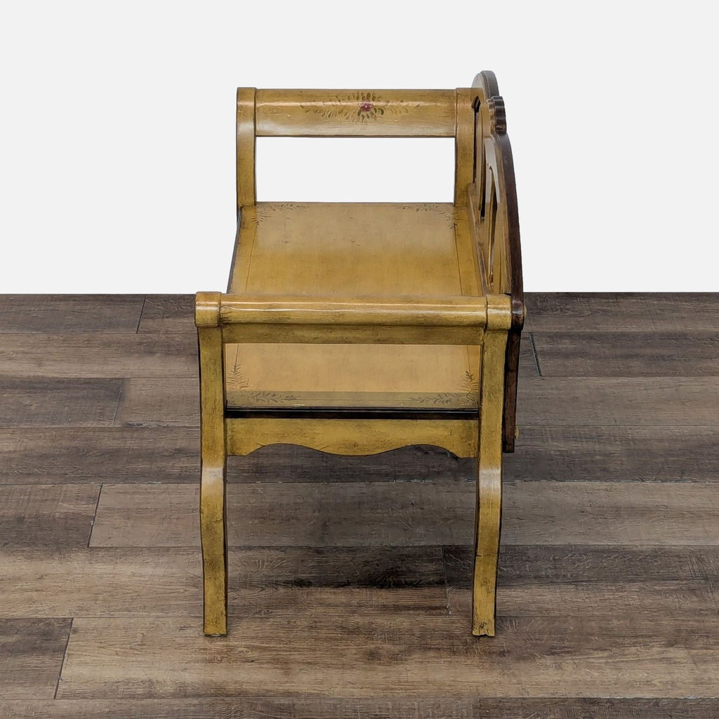 Vintage Pulaski Furniture French Floral Accent Bench
