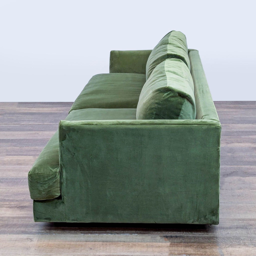 West Elm Haven 108” Modern Sofa in Tarragon Velvet