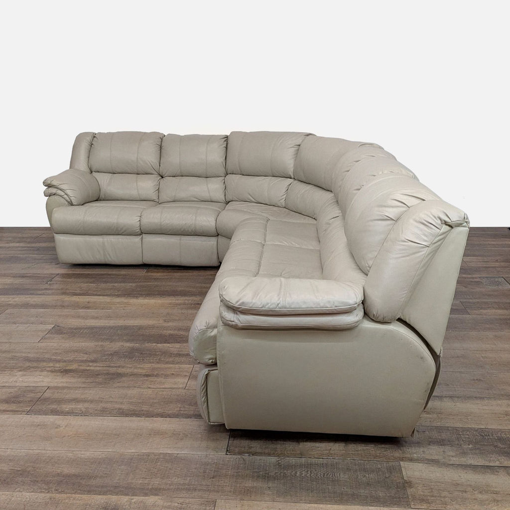 Ashley Furniture Leather Sectional with Recliner and Sleeper