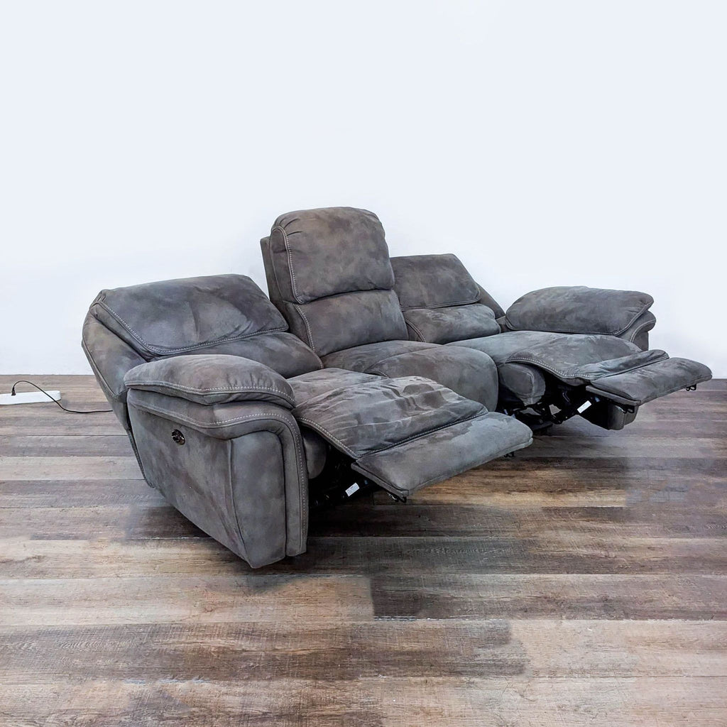 3-Seat Reclining Sofa with Plush Cushions