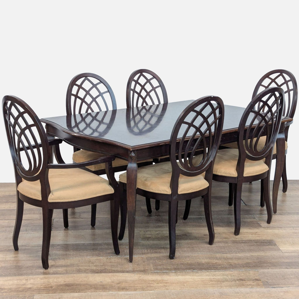 The Bombay Company Dark Wood 7-Piece Dining Set