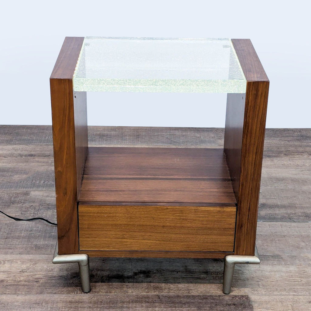 Caracole Mid-Century Style Illuminated Nightstand