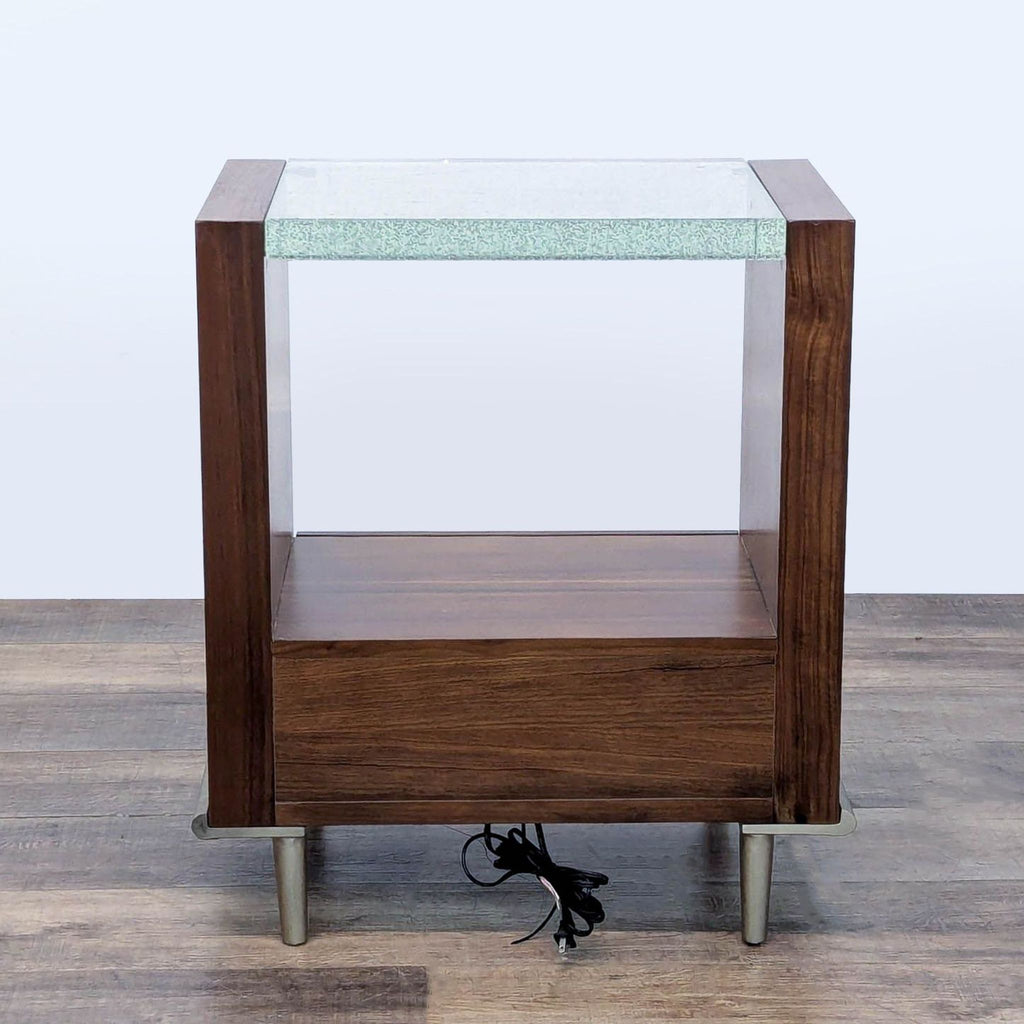 Caracole Mid-Century Style Illuminated Nightstand