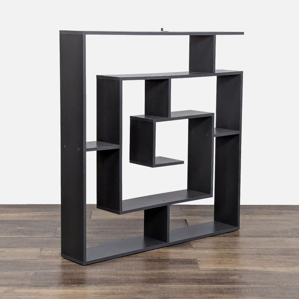 2. Side view of Ada Home Decor bookshelf, showing its thick engineered wood frame and moisture-resistant finish.