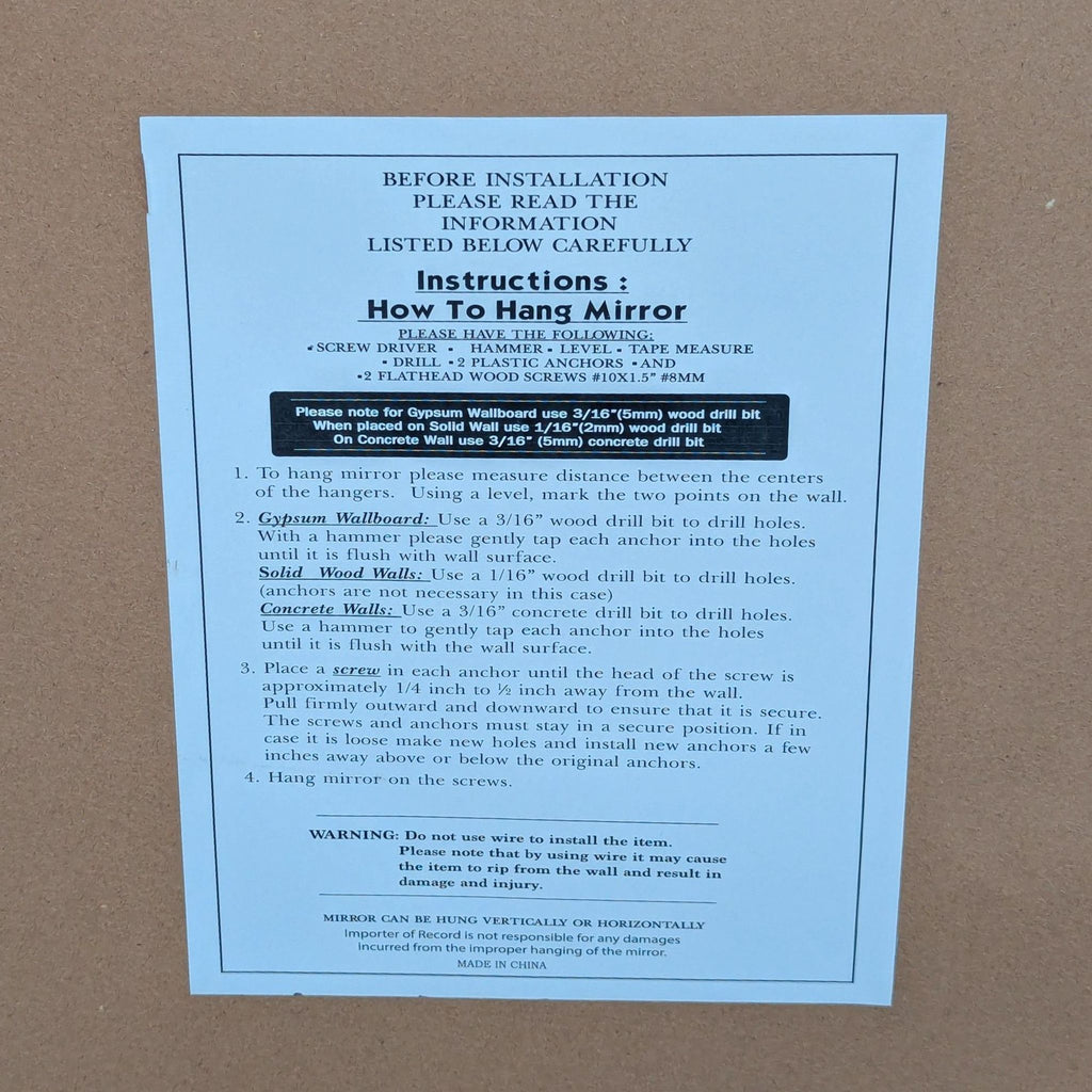 Grey Wash Wood Frame Mirror