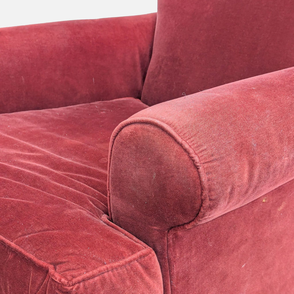 Crate and Barrel Classic Lounge Chair and Ottoman