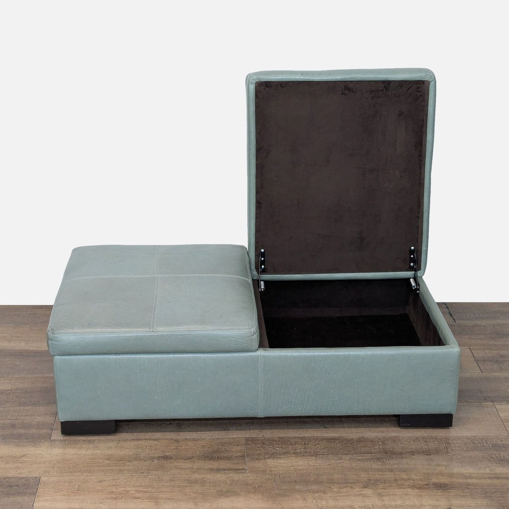 Leather Storage Ottoman