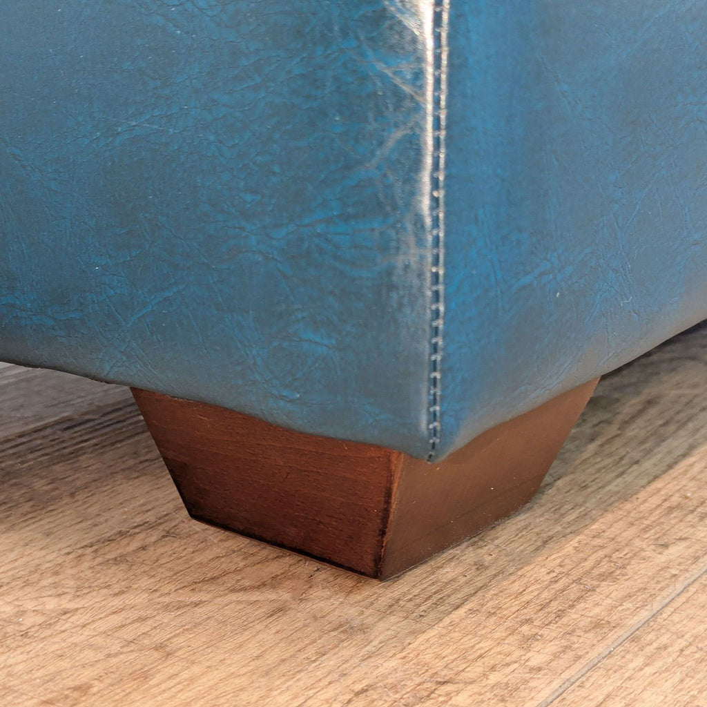 Faux Leather Storage Ottoman