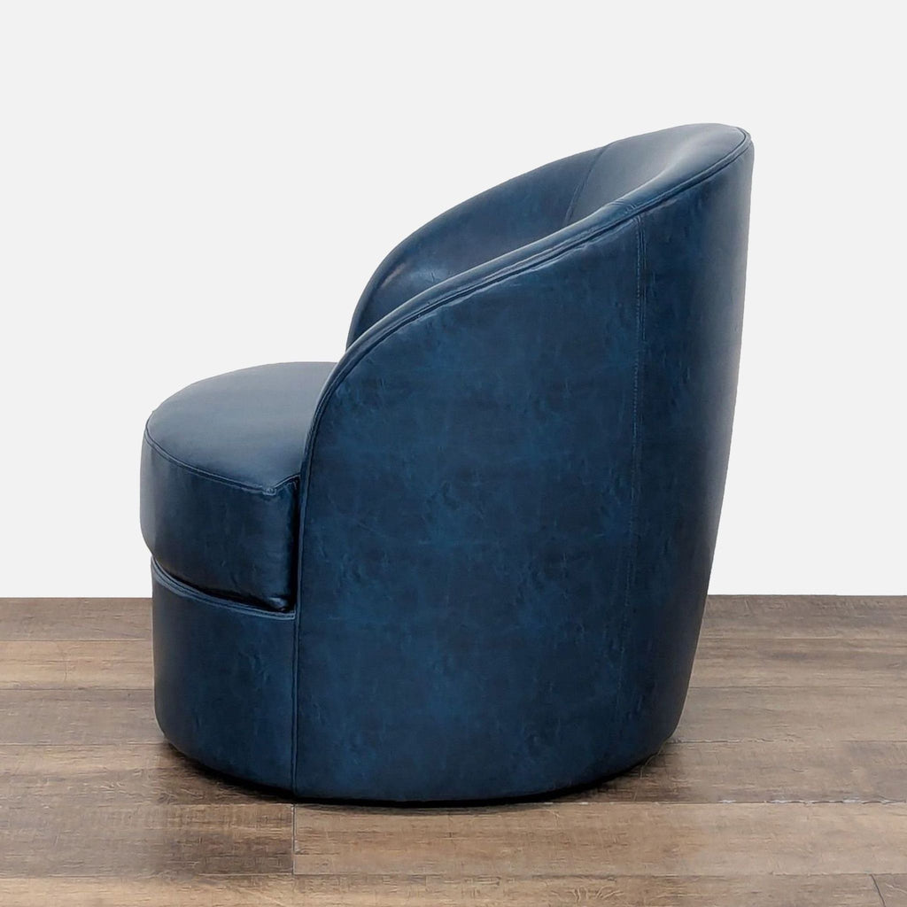 Transitional Swivel Barrel Chair