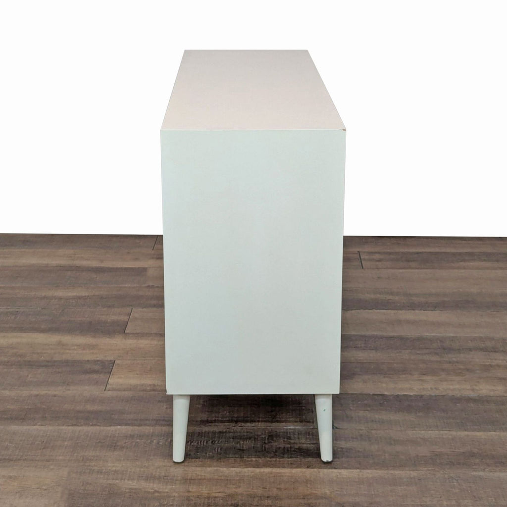 Najarian Furniture Mid-Century Modern Style White 6-Drawer Dresser