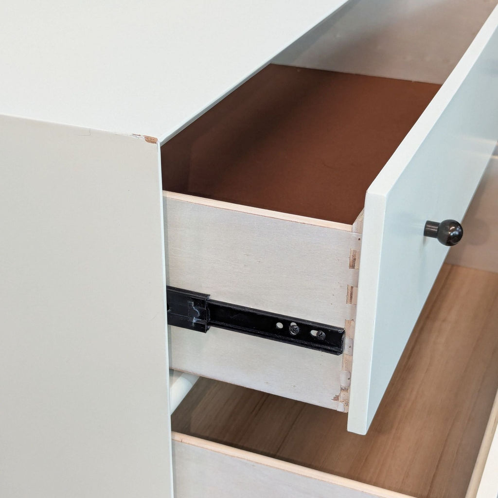 Najarian Furniture Mid-Century Modern Style White 6-Drawer Dresser