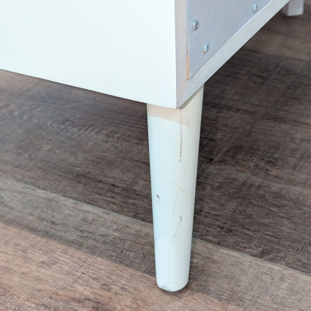 Najarian Furniture Mid-Century Modern Style White 6-Drawer Dresser