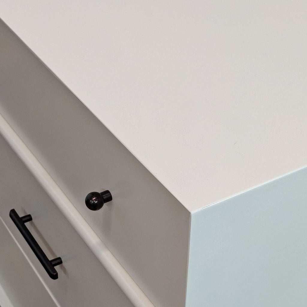 Najarian Furniture Mid-Century Modern Style White 6-Drawer Dresser