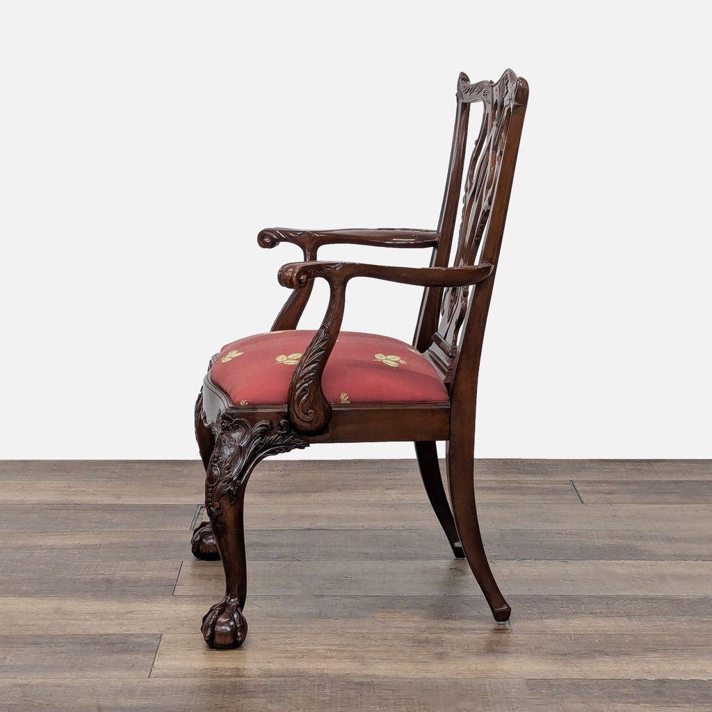 Vintage Henredon Set of Eight English Chippendale Dining Chairs