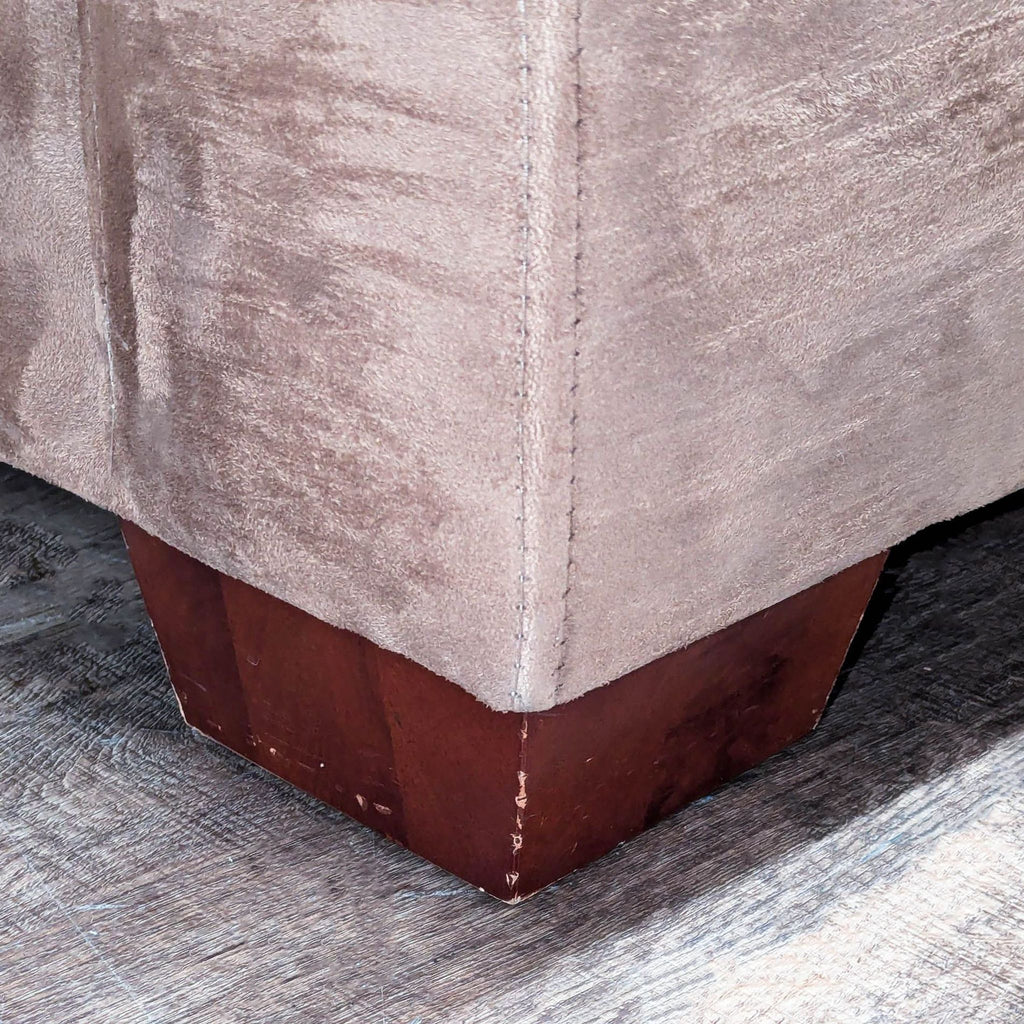 Transitional Brown Microfiber Loveseat with Cushions