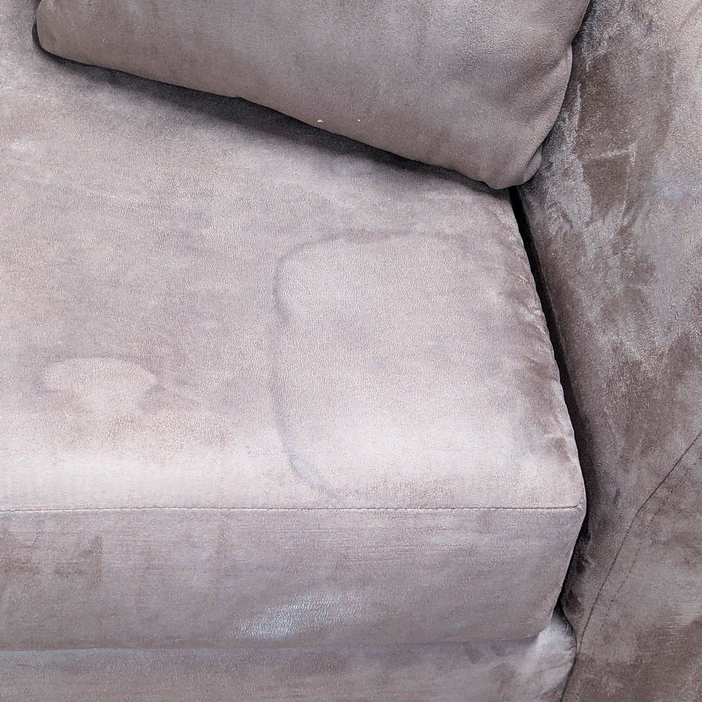 Transitional Brown Microfiber Loveseat with Cushions