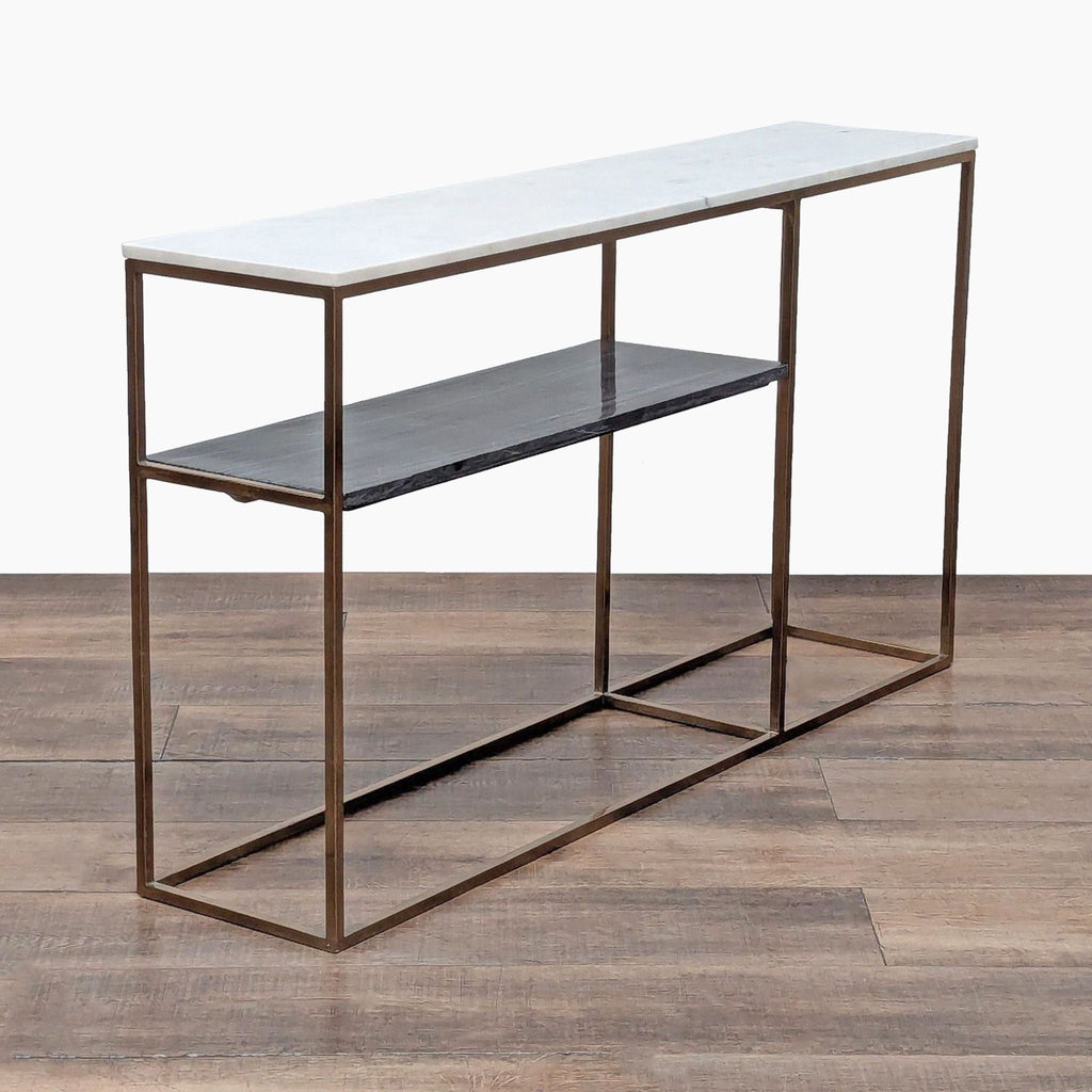 CB2 Two Tone Marble Console