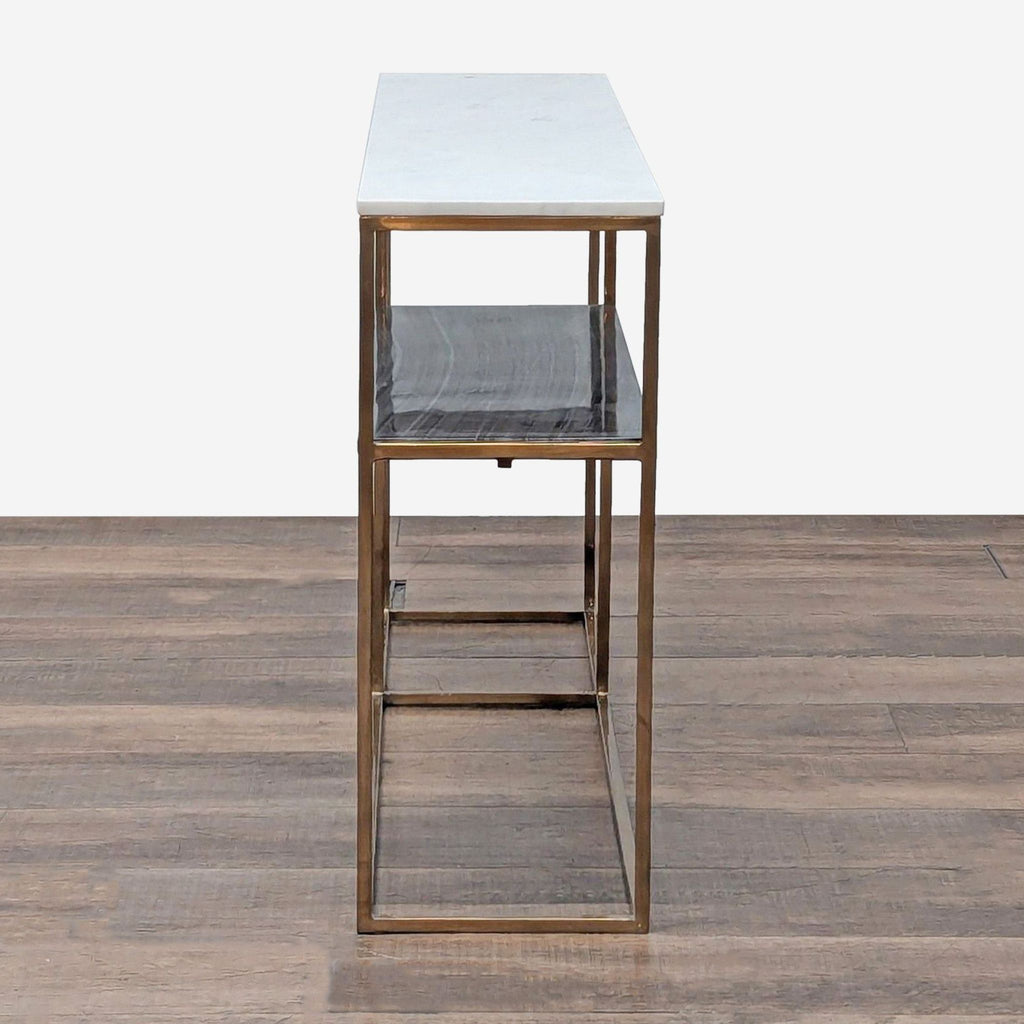 CB2 Two Tone Marble Console